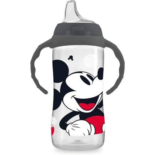 NUK Disney Large Learner Spill Proof Sippy Cup, Mickey Mouse, 10 Oz 1-Pack – BPA Free, Spill Proof Sippy Cup