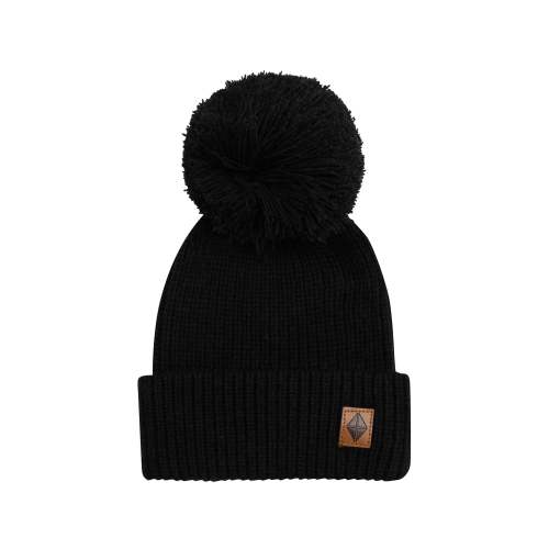 Chunky Knit Pom Beanie in Midnight