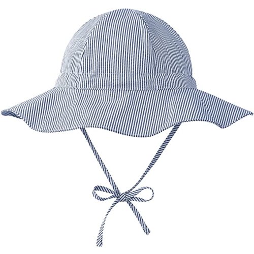 Zando Baby Boy Beach Hat Baby Girl Sun Hat UPF 50+ Toddler Caps for Boys Girls Infant Wide Brim Hats Baby Bucket Hat - Navy Blue