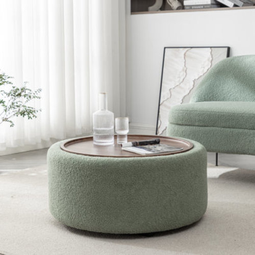 Bryonie Round Cocktail Ottoman with Storage | Wayfair