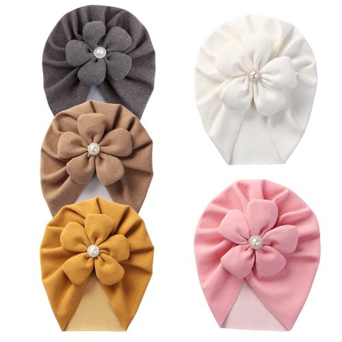 Newborn Babies Headwrap Hat Infant Toddler Cotton Soft Cute Nursery Beanie Headbands Top Bowknot Cap