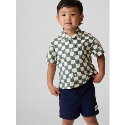 Baby & Toddler Organic Cotton Poplin Print Shirt