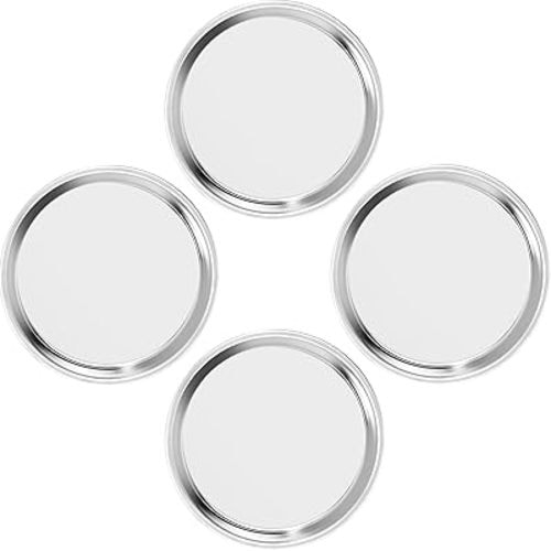 Bakpoco Stainless Steel Kids Plates 4 Packs, 8" Non Divided Toddlers Portion Control Plate, Non Toxic & BPA Free |Unbreakable |Dishwasher Safe Baby Snack Dish for Daycare, Restaurant Outings & Travel