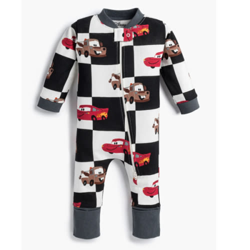 Disney Pixar Cars on Charcoal Checkerboard