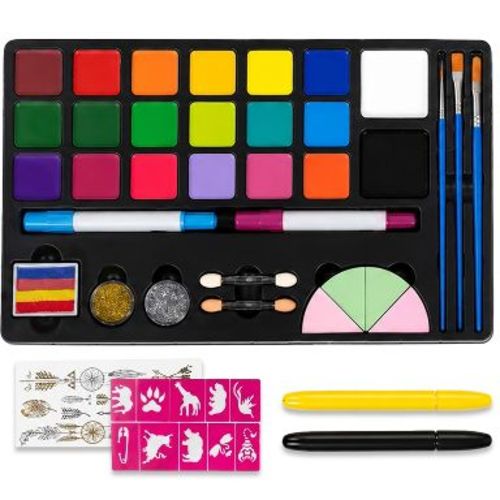 Face Painting Kit, Washable Face & Body Paint for Kids, Nontoxic Multicolor Face Paint Makeup Kit, Art & Craft Activity for Birthday & Halloween Party