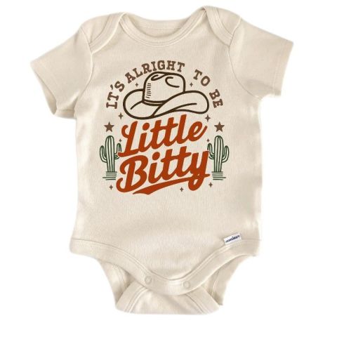 Bitty Country Newborn Baby Bodysuit Natural 0-3 Months