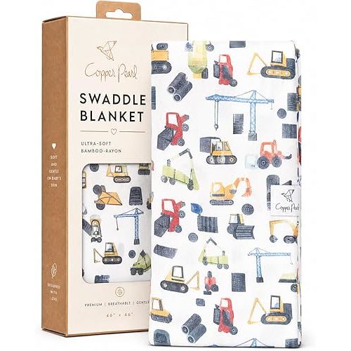 Copper Pearl Swaddle Blankets for Newborns | Soft Stretchy Receiving Blankets for Boys and Girls | Large 46 x 46 Inch Baby Blankets | Lightweight and Breathable Swaddles | Diesel