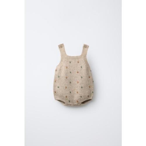 SMALL BALL KNIT JUMPSUIT - Light beige | ZARA United States