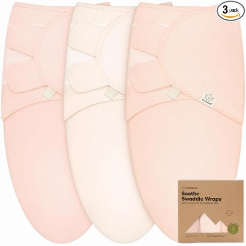 KeaBabies 3-Pack Organic Baby Swaddles for Newborns, Infant (Angelic, 0-3M) | Baby Girls, Boys, Soft Organic Cotton, Newborn Swaddle Sleep Sack, Nursery Swaddling Blankets