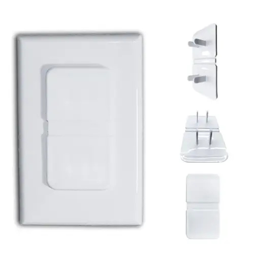 White Double Outlet Covers Baby Proofing (20 Pack, 40 Sockets) | Baby Proof Plug Covers for Electrical Outlets | Safe & Secure Baby Safety Products | Childproof Socket Covers Protect Toddlers & Babies