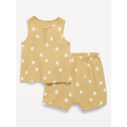 Henley Tank Top and Shorts Set for Baby