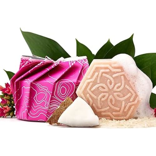 Viori Coconut Bliss Advanced Repair and Moisturizing Shampoo Bar - Made with Rice Water for Hair Growth - Handcrafted Sulfate Free Shampoo
