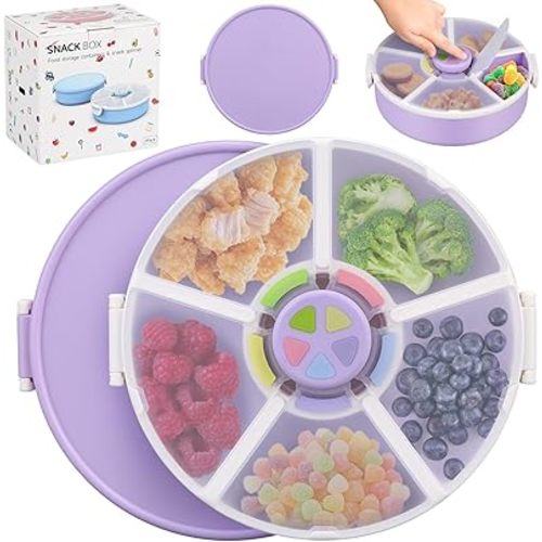Snack Spinner Bundle with 5 Compartment Dispenser