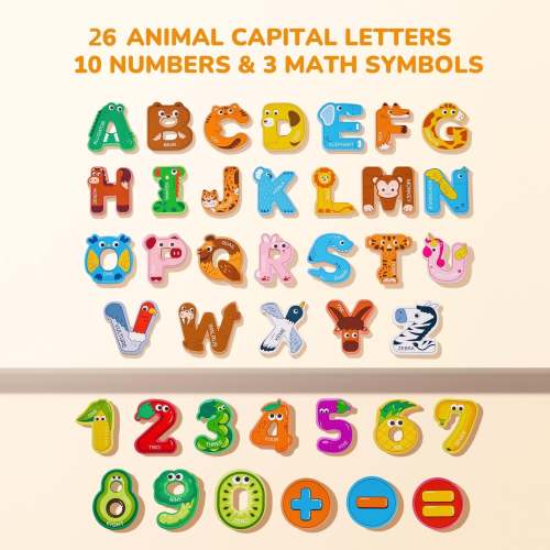 Wooden Thick Alphabet Magnets – Chunky ABC Set for Toddlers | JoyCat