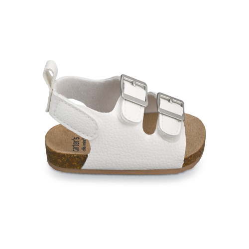 Carter's Child of Mine Infant Unisex Cork Sandal, Americana, Color White, Size 3-6 Month