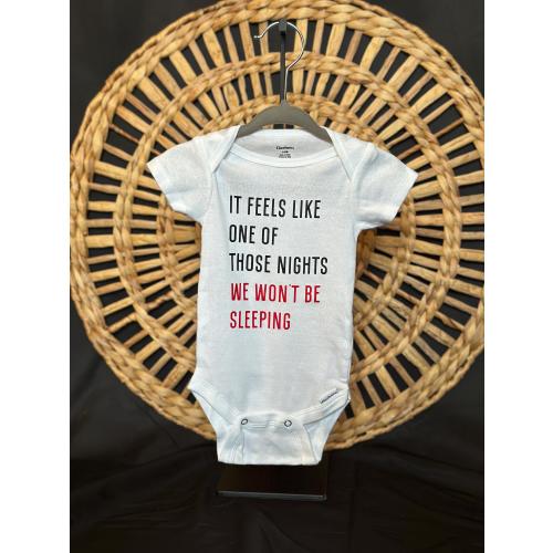 Red themed baby onesie