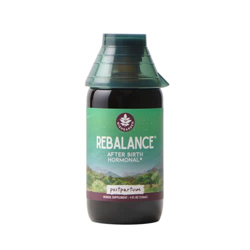 WishGarden Herbs ReBalance After Birth Hormonal - Plant-Based Herbal Supplement with Vitex Berry & Motherwort Supports Healthy Postpartum Hormone Levels and Postnatal Hormone Balance, 4oz