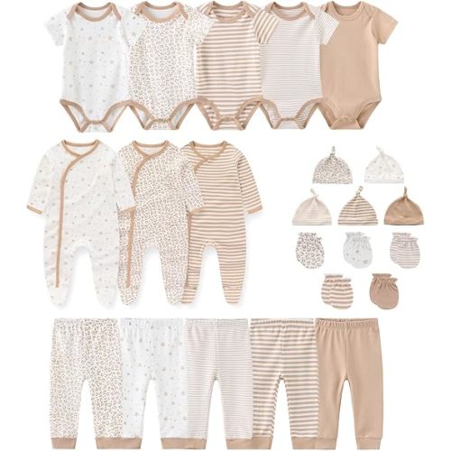 JELYLOVE Unisex Baby Boy Girl Clohtes Pants Sets 23 pack Cotton Casual New born Clothing Comfort Infant Birthday Outfit