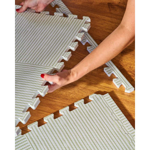 Play Mat  / 4x6 / Grey Wickerwork