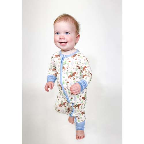 Convertible Zip Pajamas - Saddle Up, Cowboy – Goosies