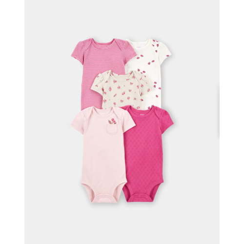 Baby Girl 5-Pack Ladybug Multipack Bodysuits - Pink | Carter's