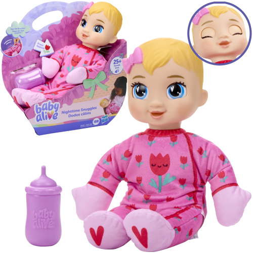 Nighttime Snuggles, “Flowers” with Sounds, Soft Body and Breathing Motions, Toys for Kids Ages 18 Months+