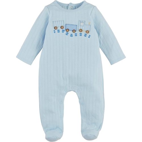 Mud Pie Baby Boys' Mud Pie Children's Train Pointelle Sleeper