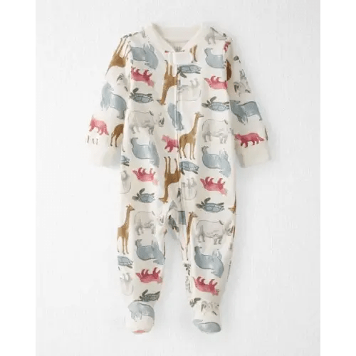 Baby Organic Cotton Sleep & Play Pajamas in Wildlife Animals - Little Planet | Carter's