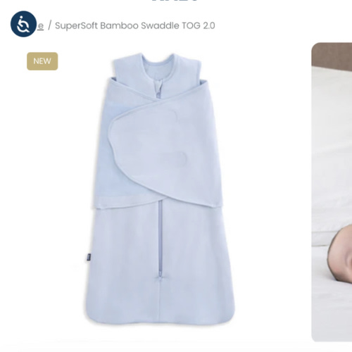 HALO® Supersoft Bamboo Swaddle 2.0 TOG – Blue Fog