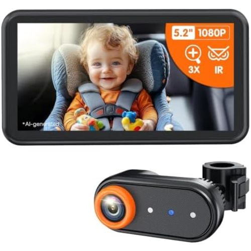 Baby Car Camera 3X Zoom Backseat Camera Monitor