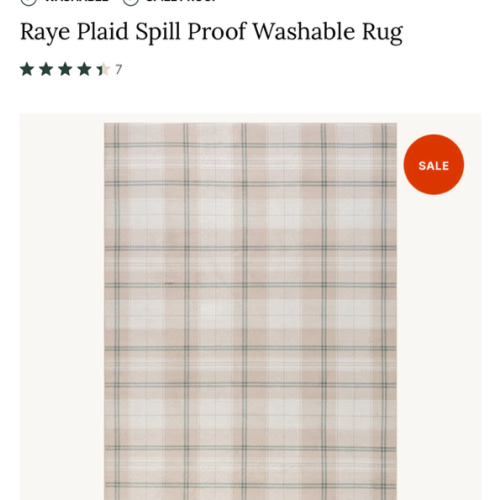 Raye Plaid Spill Proof Washable Rug | Beige – Rugs USA