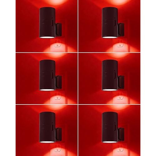 670nm Red Light Night Light for Sleep - Zero Blue Light, Adjustable Brightness & Energy Efficient Night Light Plug into Wall with Dusk-to-Dawn Sensor for Nursery, Bedroom, Bathroom[6 Pack]