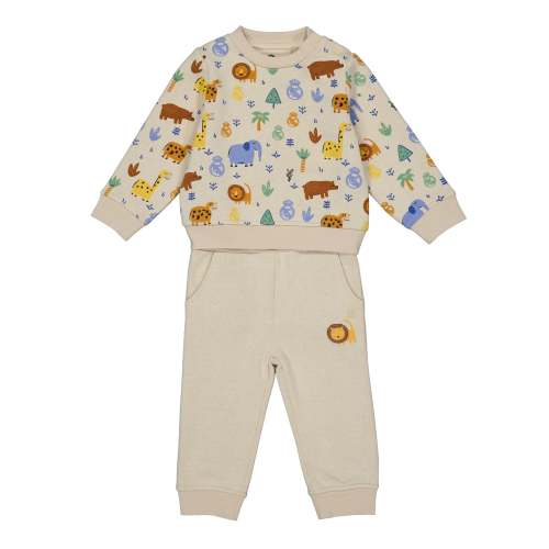 Official Real Madrid Store- Baby Tracksuit Jungle Friends Beige Real Madrid