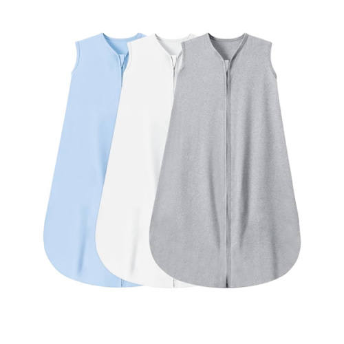 3 Pack Baby Sleep Sack 6-12 Months 100% Rayon Cotton Baby Sleeping Bag 2-Way Zipper Toddler Wearable Blankets Comfy Stretchy Thin Sleep Sacks TOG 0.3