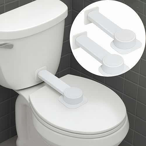 Toilet Locks Baby Proof (2 Pack) - Easy to Install, Use and Effective Toilet Baby Proofing