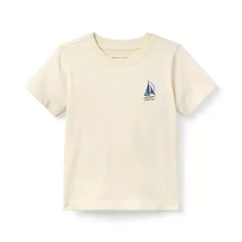 Boy Soft Beige Sailboat Tee by Janie and Jack