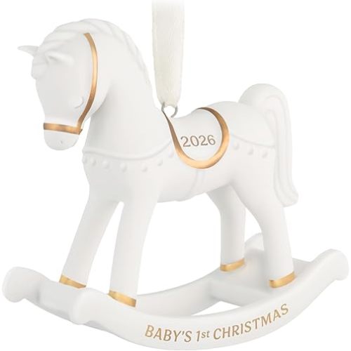 Hallmark Keepsake Christmas Ornament 2026, Baby's First Christmas Rocking Horse 2026, Porcelain, New Baby Gifts