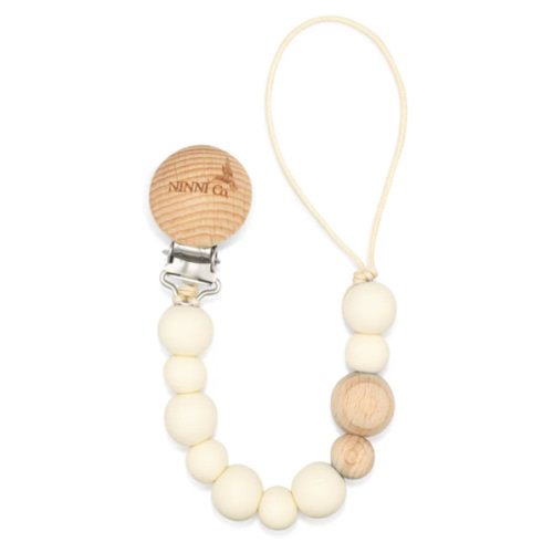 Ninni Co. Marshmallow Cream Pacifier Clip