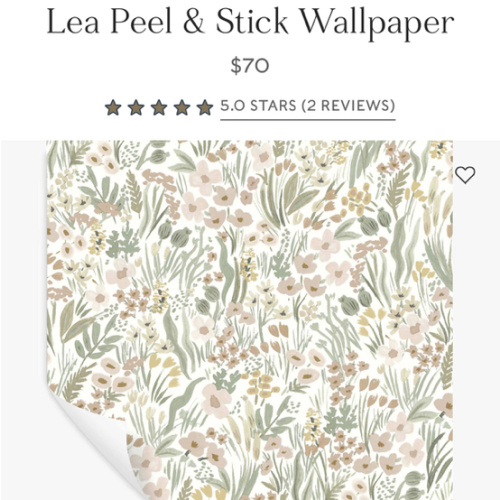 Lea Peel & Stick Wallpaper in Blush | Rifle Paper Co.