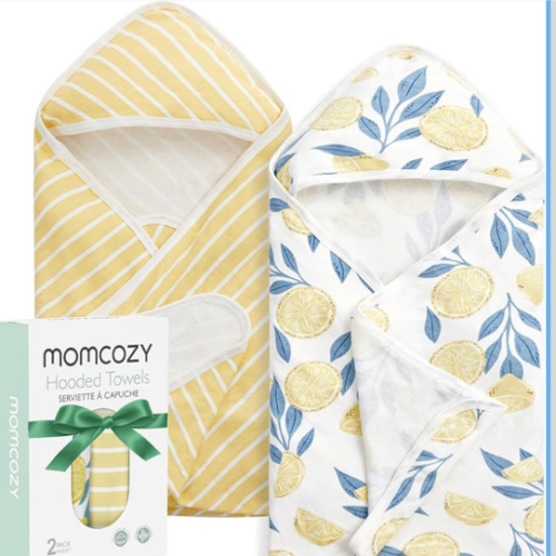 Momcozy Baby Towel with Hooded - Ultra Soft & Absorbent Large Bath Towel Set for Comfort & Gentle on Baby's Skin - Med Thick& Durable -Shower Gift & Bath Essential for Newborn, Infant, Toddler