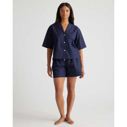 100% Organic Cotton Shorts Pajama Set in Navy