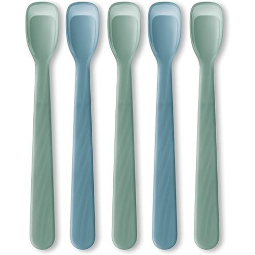 NUK Rest Easy Baby Spoons, Stormy Blue & Misty Meadow, 5 Pack