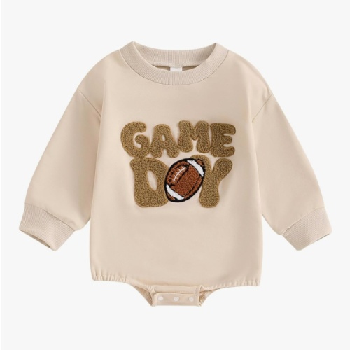 VISGOGO Newborn Infant Baby Boy Girls Oversized Romper Little Dude Sweater Onesie Coming Home Outfit Neutral Clothes