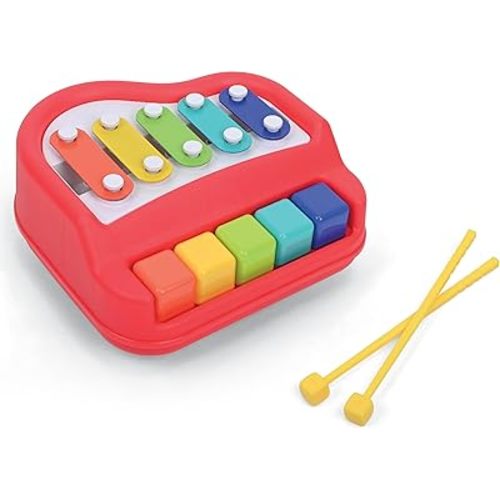 Kidoozie Happy Keys Music Maker - Musical Fun for 12 Months + Toddlers - 2-in-1 Piano & Xylophone!