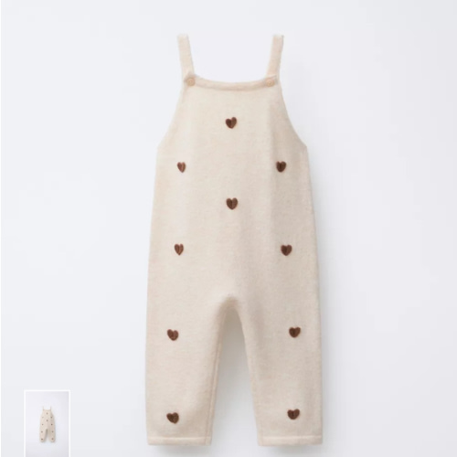 HEART KNIT OVERALLS - Mid-ecru | ZARA United States
