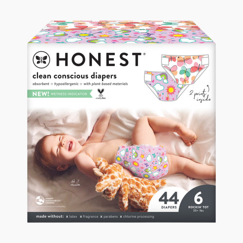 The Honest Company Clean Conscious Disposable Diapers - Sky's The Limit + Wingin It, Size 6, 40 Count