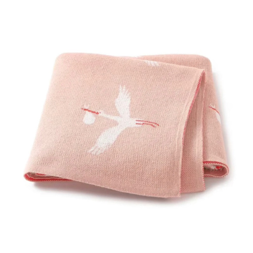 Crane Knitted Blanket