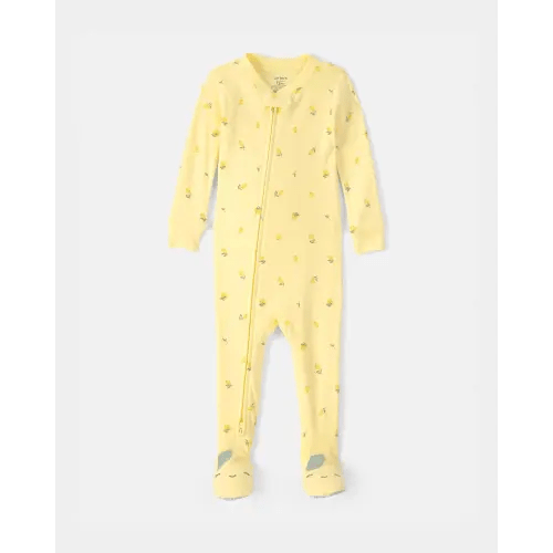 Baby Lemon 100% Cotton Snug Fit 1-Piece Pajama Set - Yellow | Carter's