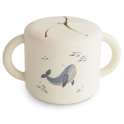 Mushie Whales Silicone Snack Cup