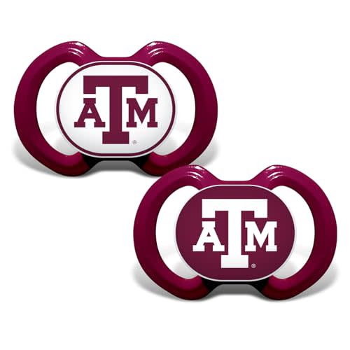 BabyFanatic Pacifier 2-Pack - NCAA Texas A&M Aggies - Officially Licensed League Gear